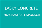 2024 Baseball Sponsor Lasky Concrete 