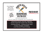 2024 Park Board Sponsor South Hills Hardware 